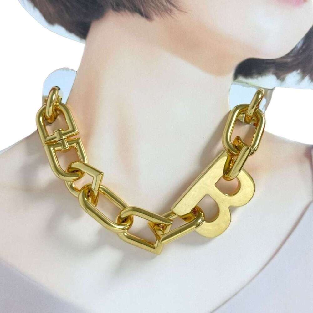 Balenciaga Unisex B Chain XXL Link Necklace 45cm - Picture 10 of 10